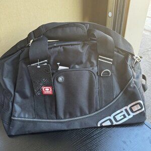 Ogio Half Dome Duffle Bag Gym Bag Black Company Logo Embroidery NWT